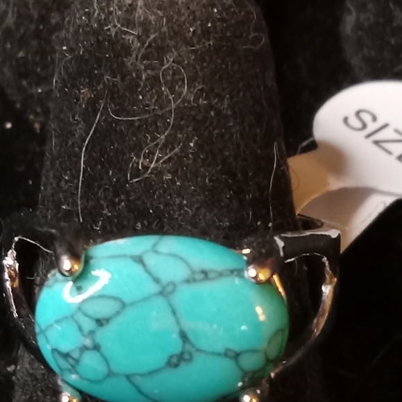 BLOWOUT PRICING Natural Stone And Gold Tone ring for women Size 8.5 - Picture 3 of 6